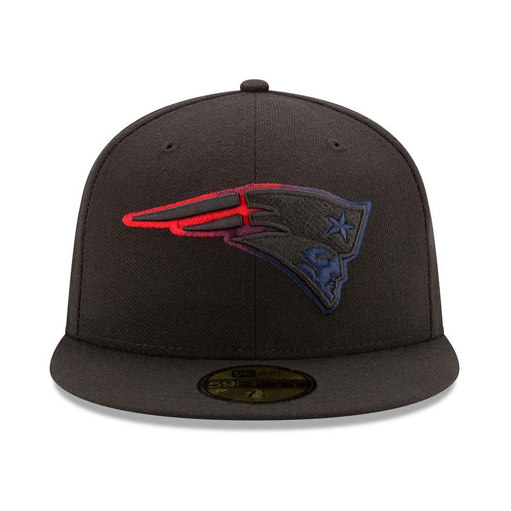 商品New Era|Men's Black New England Patriots Color Dim 59FIFTY Fitted Hat,价格¥183,第6张图片详细描述
