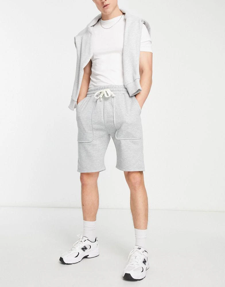 商品American Stitch|American Stitch jersey shorts in grey,价格¥219,第1张图片