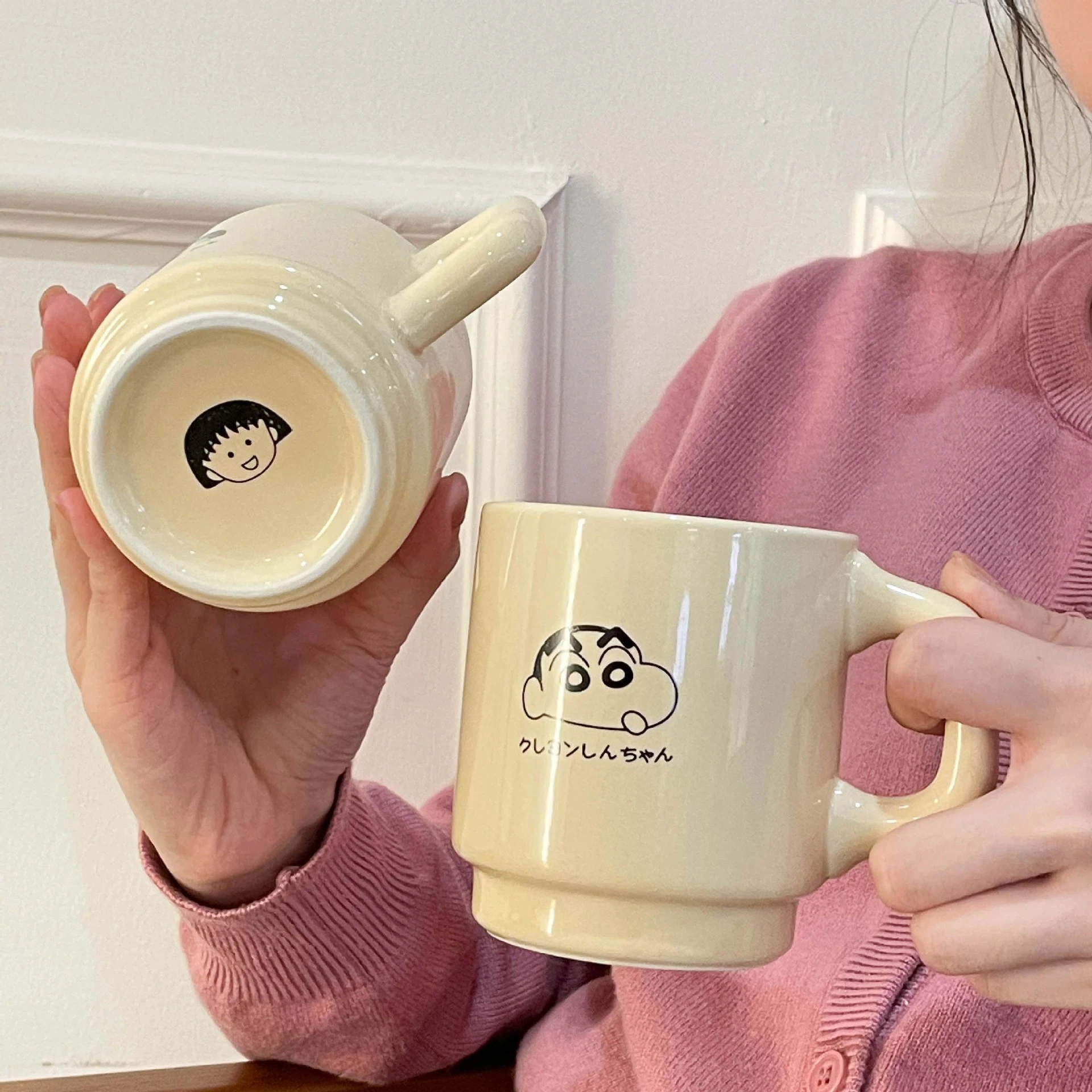 可爱日系卡通陶瓷水杯ins高颜值下午茶马克杯情侣咖啡杯 商品