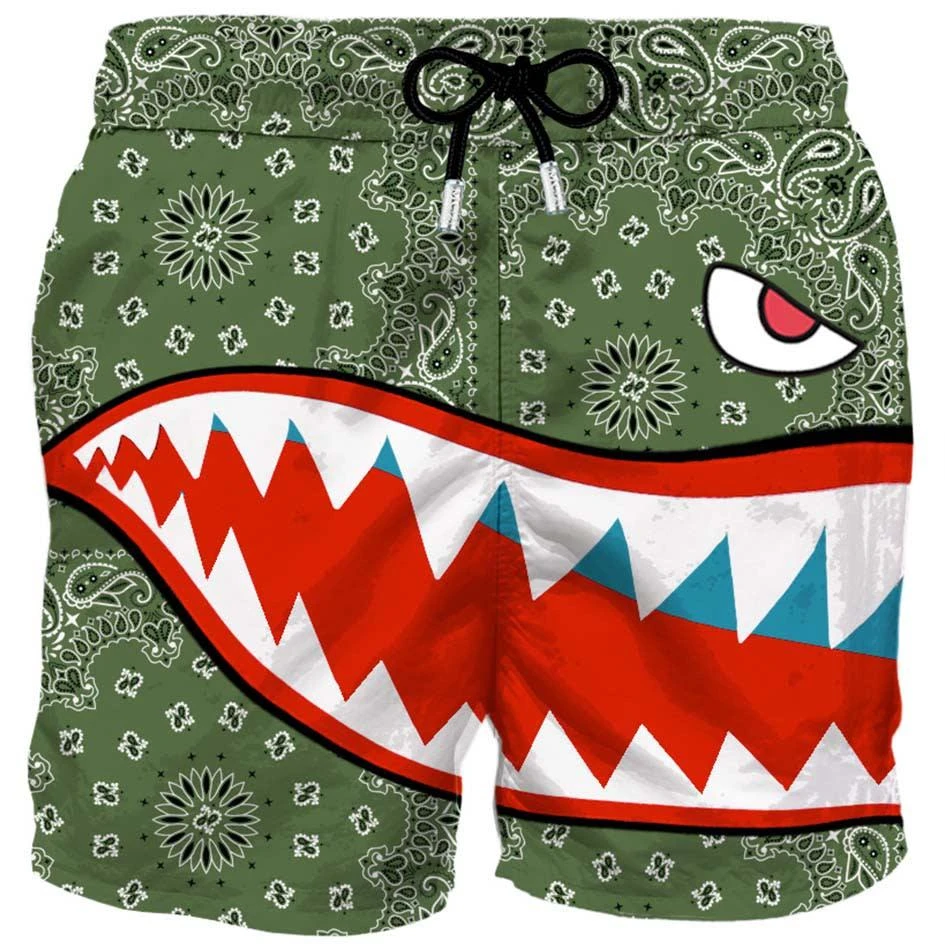 商品Mc2 Saint Barth|Man Swim Shorts With Shark Print,价格¥1299,第1张图片