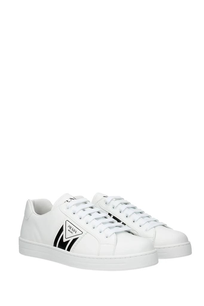 商品Prada|Sneakers Leather White Black,价格¥3246,第2张图片详细描述