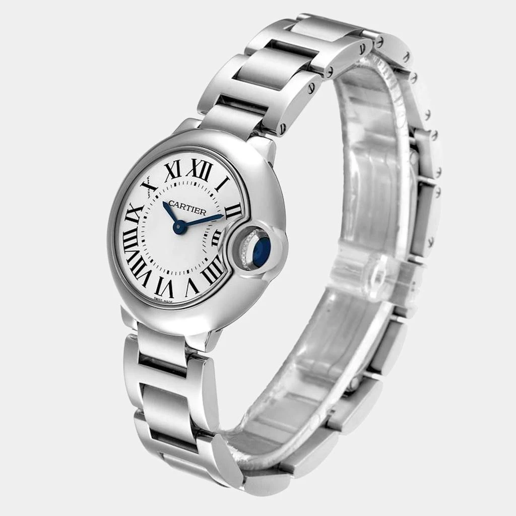 商品[二手商品] Cartier|Cartier Silver Stainless Steel Ballon Bleu W69010Z4 Women's Wristwatch 28 mm,价格¥31597,第3张图片详细描述
