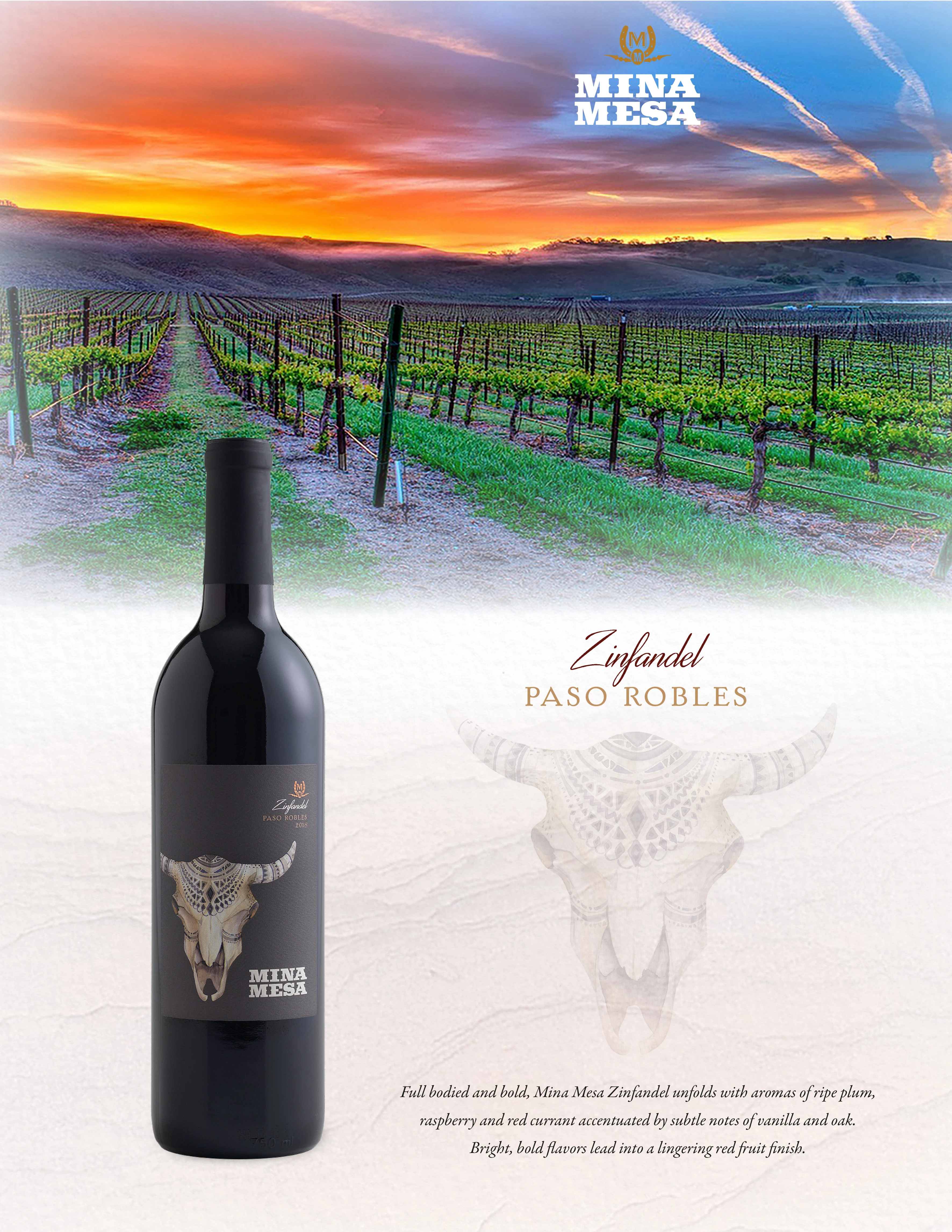 梅萨庄园金牛座仙粉黛干红葡萄酒 2019 | Mina Mesa Zinfandel 2019 (Paso Robles, CA） 商品