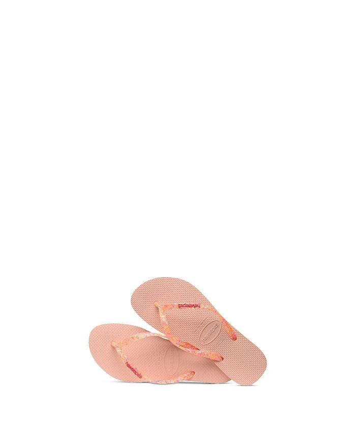 商品Havaianas|Girls' Slim Logo Metallic Flip Flops - Toddler, Little Kid,价格¥225,第4张图片详细描述