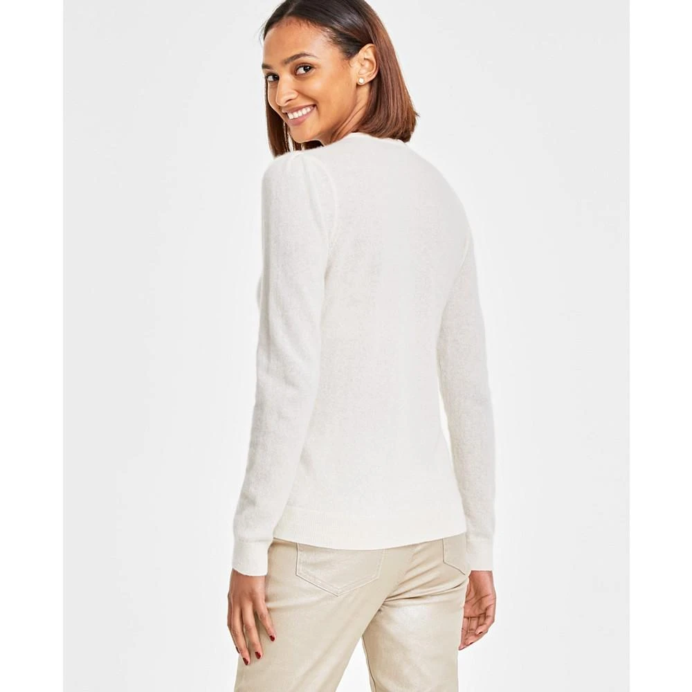 商品Charter Club|Women's 100% Cashmere Embellished Bow Sweater, Created for Macy's,价格¥596,第2张图片详细描述