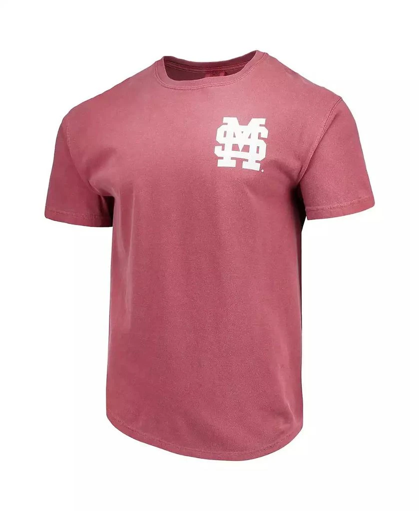 商品Image One|Men's Maroon Mississippi State Bulldogs Baseball Flag Comfort Colors T-shirt,价格¥238,第3张图片详细描述