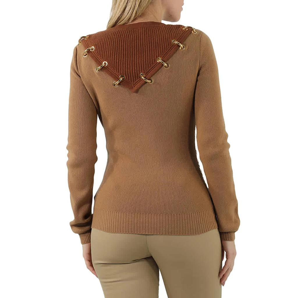 商品Burberry|Burberry Ladies Warm Camel Two-tone Wool Cashmere Sweater, Size X-Small,价格¥2779,第3张图片详细描述