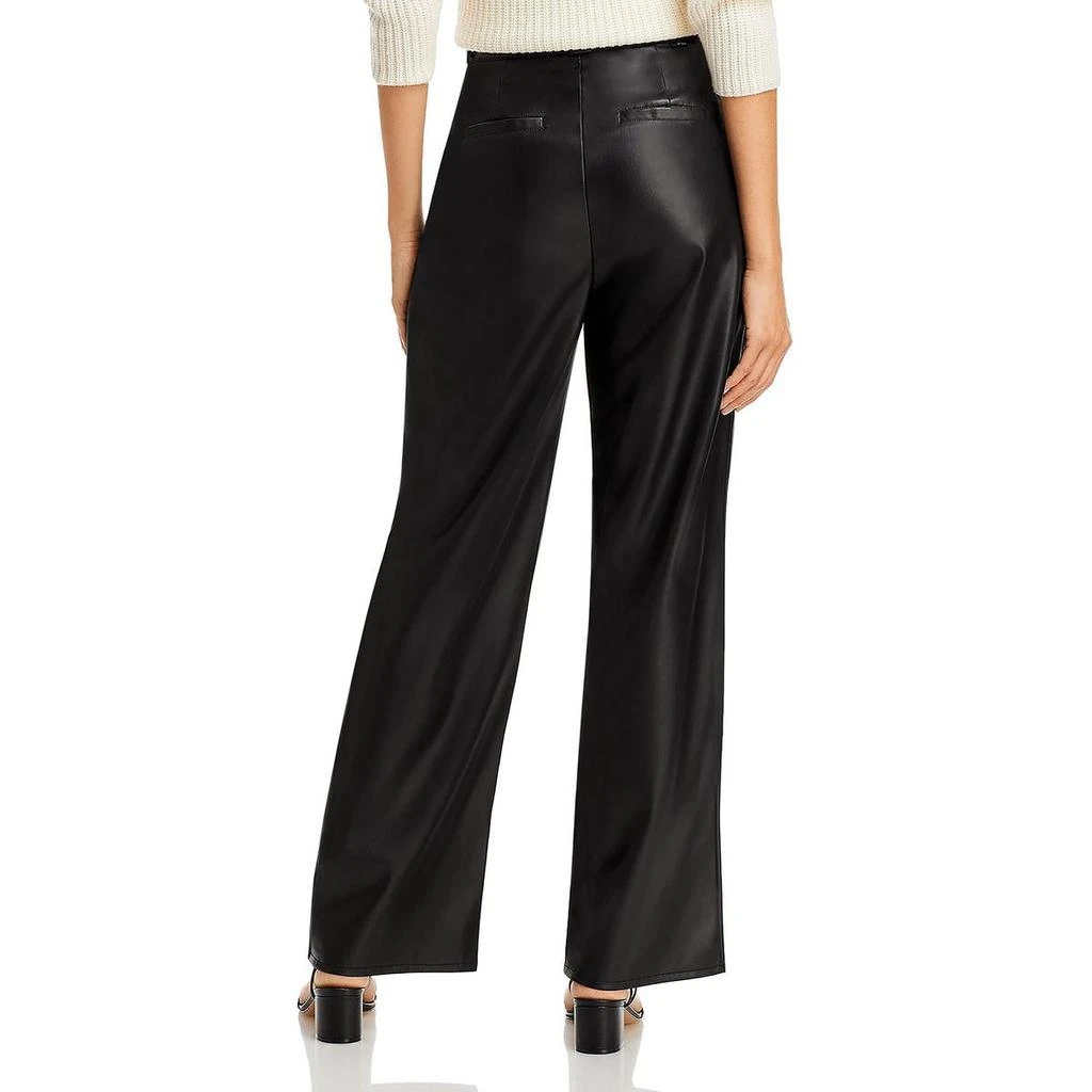 商品MOTHER|Mother Womens Faux Leather High Waist Wide Leg Pants,价格¥202,第2张图片详细描述