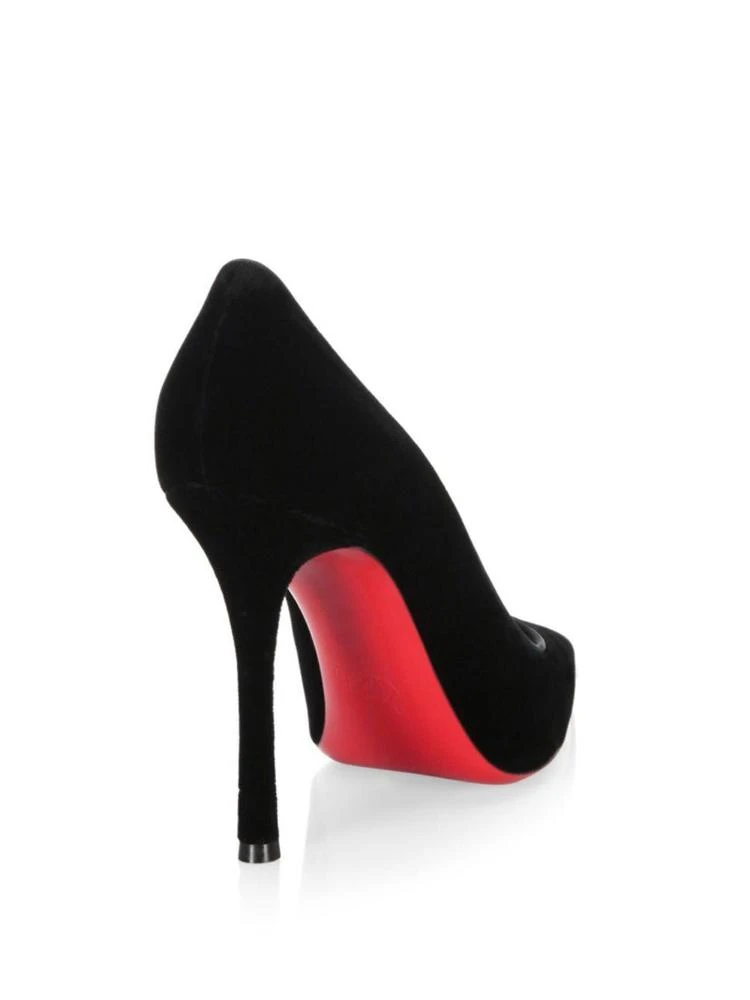 商品Christian Louboutin|尖头丝绒红底高跟鞋,价格¥5185,第2张图片详细描述