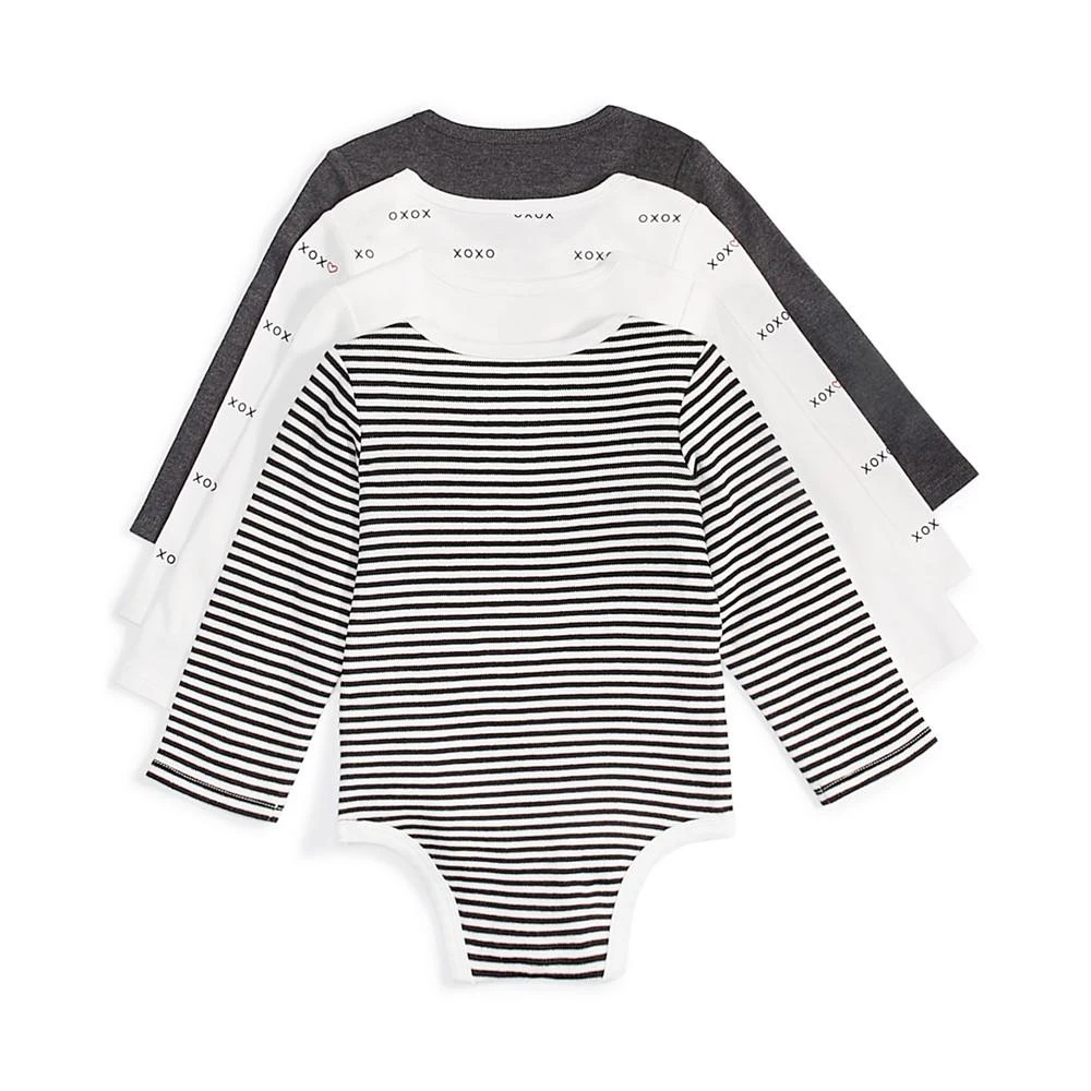 商品First Impressions|Baby Boys XO Cotton Bodysuits, Pack of 4, Created for Macy's,价格¥103,第2张图片详细描述