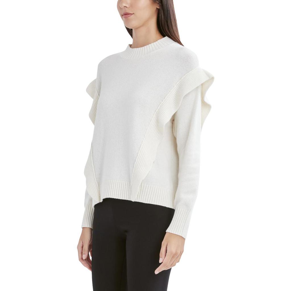 BCBGMAXAZRIA Womens Merino Wool Blend Ribbed Trim Pullover Sweater商品第7张图片规格展示