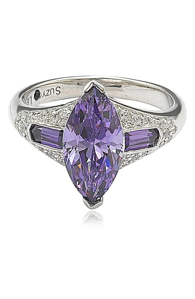 商品Suzy Levian|Sterling Silver Purple CZ Marquise Ring,价格¥975,第2张图片详细描述