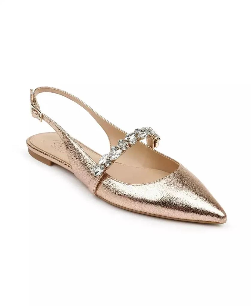 商品Badgley Mischka|Women's Bambi Slingback Evening Flats,价格¥697,第1张图片