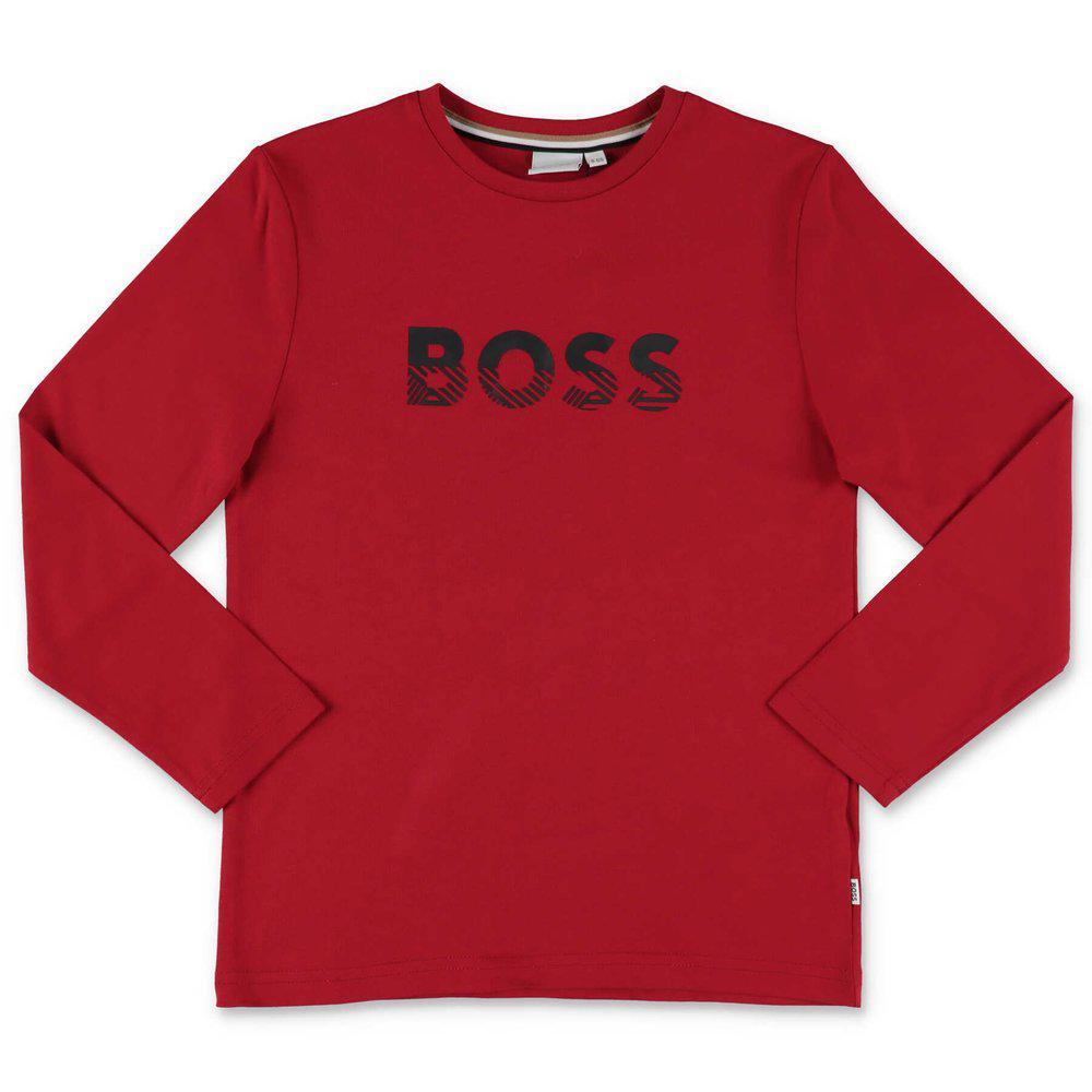 商品Hugo Boss|Hugo Boss Kids Logo Printed Crewneck T-Shirt,价格¥261-¥364,第1张图片