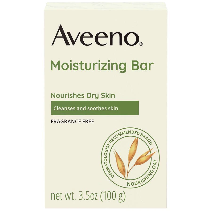 商品Aveeno|Gentle Moisturizing Bar, Facial Cleanser For Dry Skin Fragrance-Free,价格¥34,第3张图片详细描述