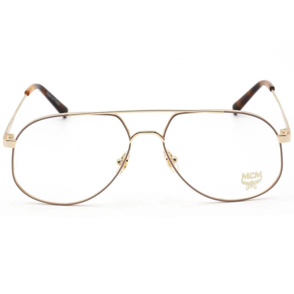 商品MCM|MCM Women's Eyeglasses - Clear Demo Lens Nude/Gold Aviator Metal Frame | MCM2138 290,价格¥440,第2张图片详细描述