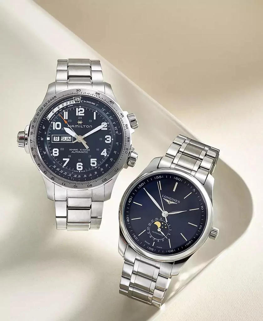 商品Longines|Men's Swiss Automatic Master Stainless Steel Bracelet Watch 40mm,价格¥19633,第2张图片详细描述