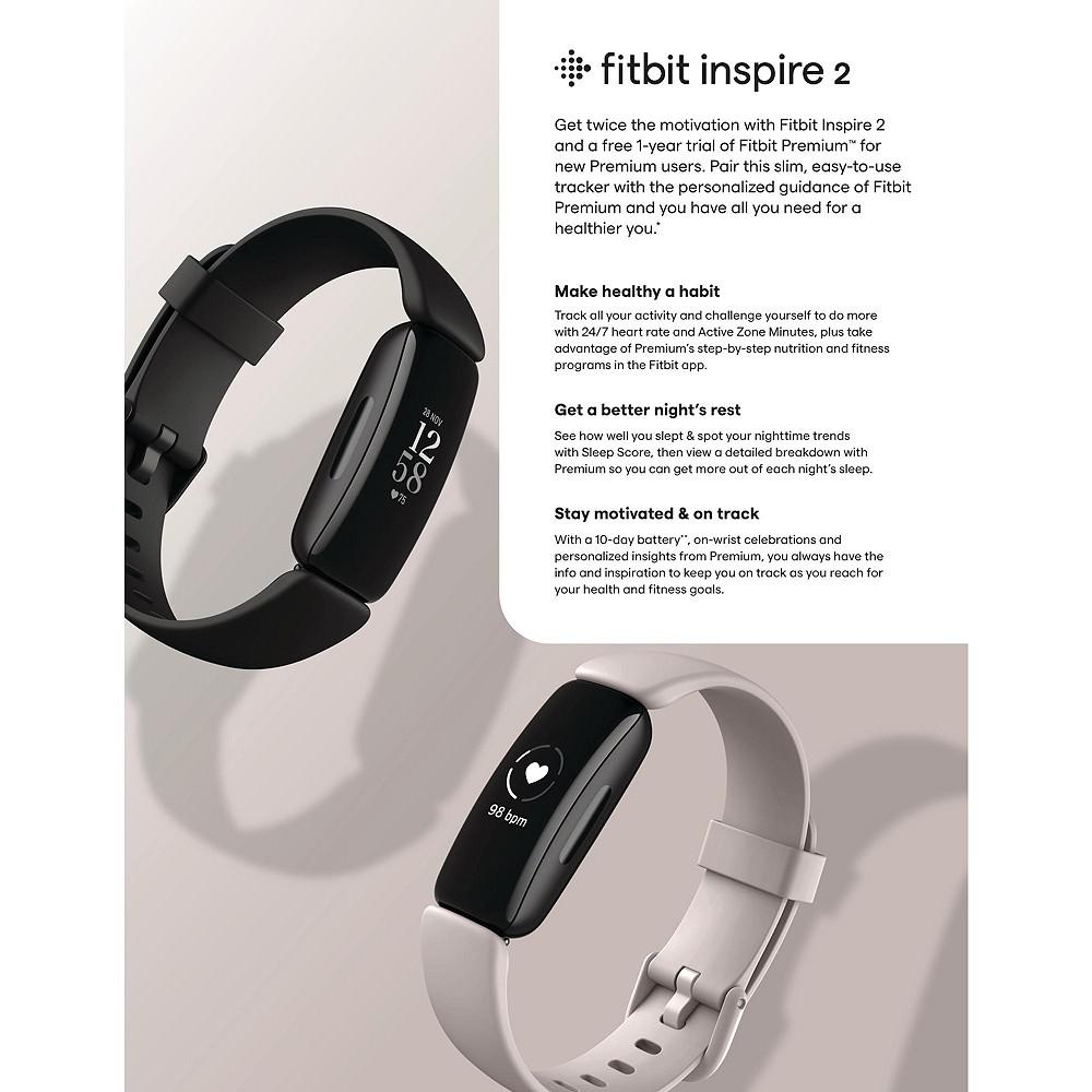 Inspire 2 Black Strap Smart Watch 19.5mm商品第7张图片规格展示