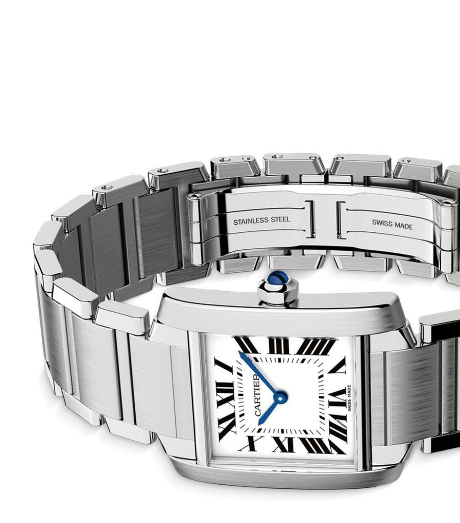 商品Cartier|Medium Stainless Steel Tank Française Watch 25mm,价格¥34395,第6张图片详细描述