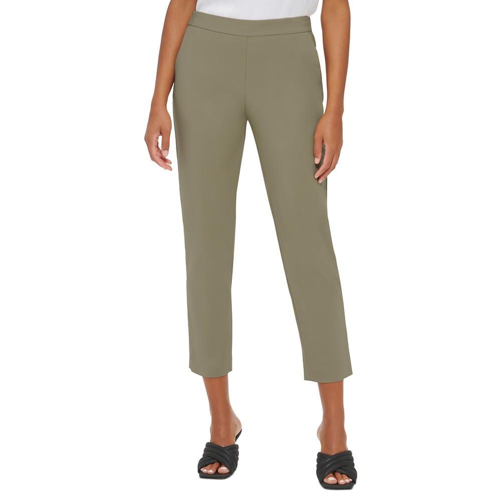 商品Calvin Klein|Woman's Elastic Back Slim Fit Cropped Pants,价格¥738,第1张图片
