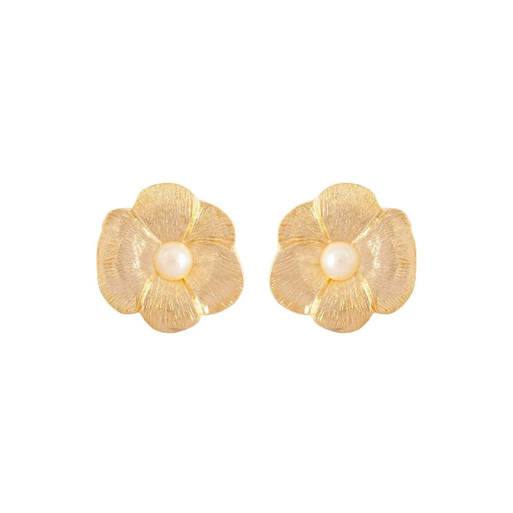 商品Susan Caplan Vintage|1980s vintage faux pearl floral earrings,价格¥472,第1张图片