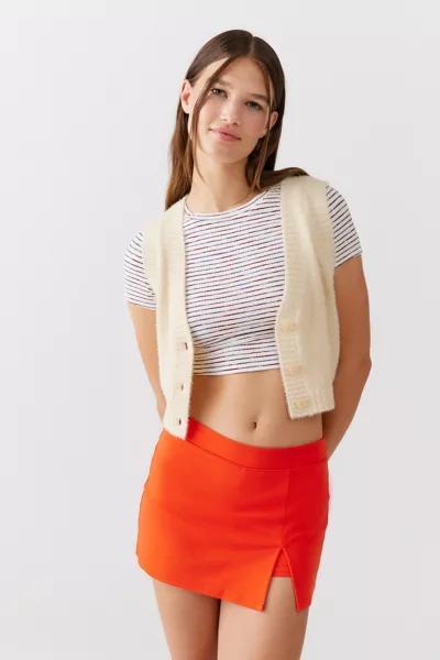商品Urban Outfitters|UO Grace Knit Low Rise Mini Skort,价格¥177,第1张图片