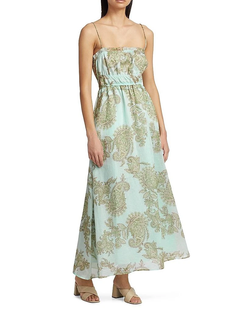 商品Kivari|Zoe Paisley Linen-Blend Slipdress,价格¥1291,第3张图片详细描述