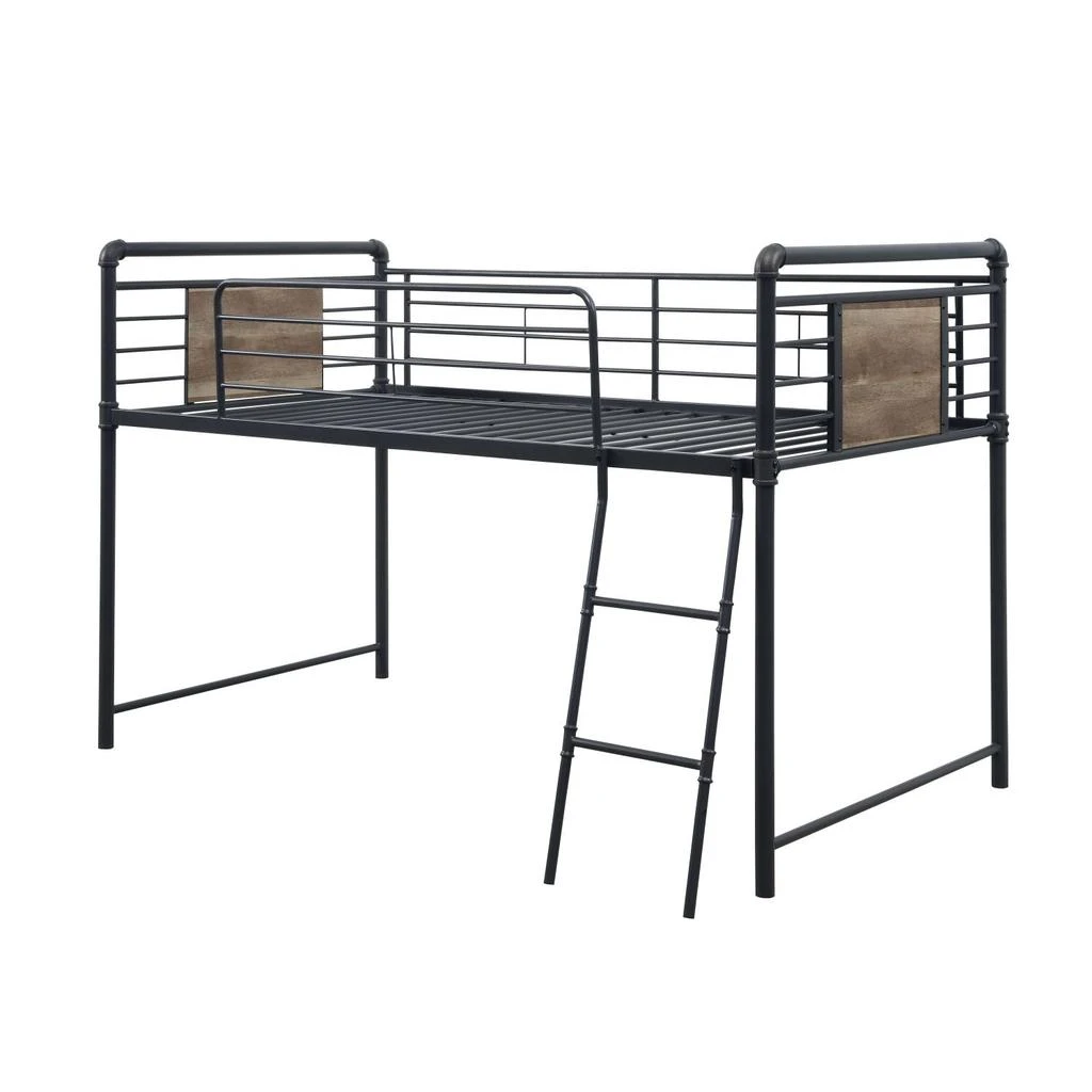 商品Simplie Fun|Cordelia Twin Loft Bed w/Slide in Oak,价格¥9024,第5张图片详细描述