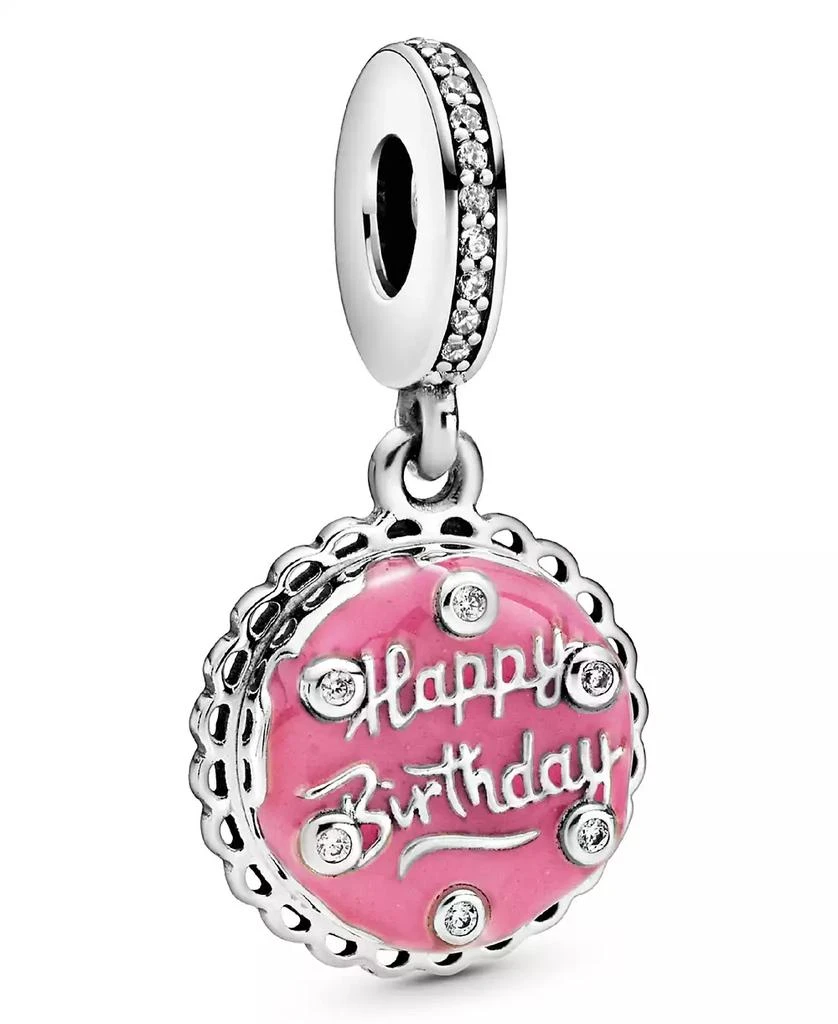 商品PANDORA|Cubic Zirconia Pink Birthday Cake Dangle Charm,价格¥561,第1张图片