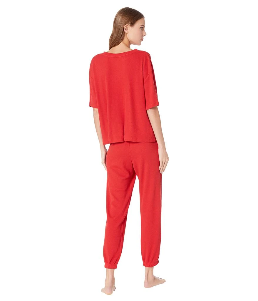 商品Eberjey|Cozy Waffle - Henley Short Sleeve Long PJ Set,价格¥898,第3张图片详细描述