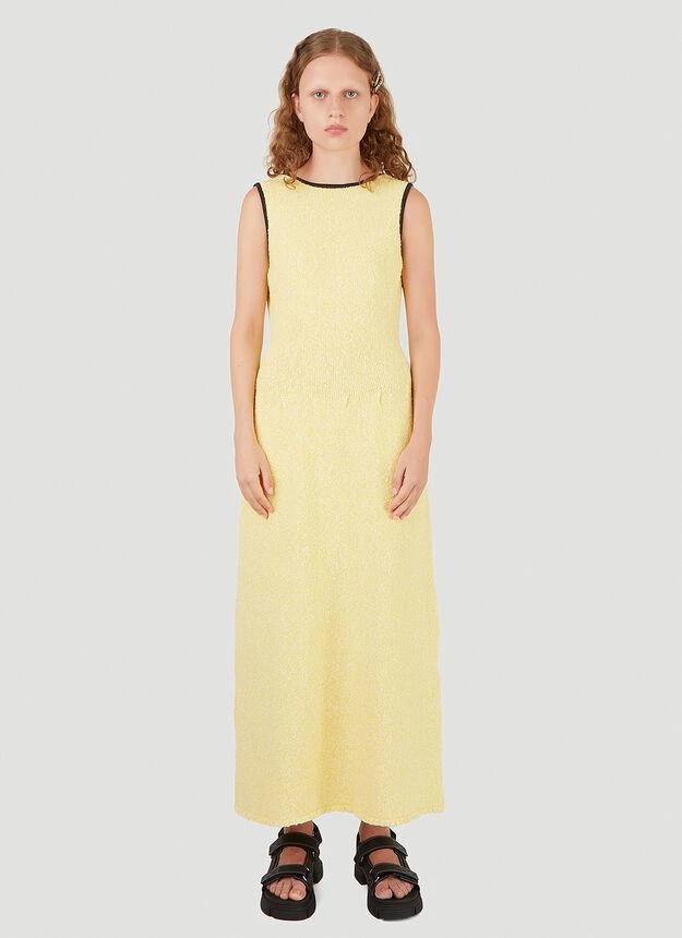 商品Ganni|Slub Cotton Knit Dress in Yellow,价格¥933,第1张图片