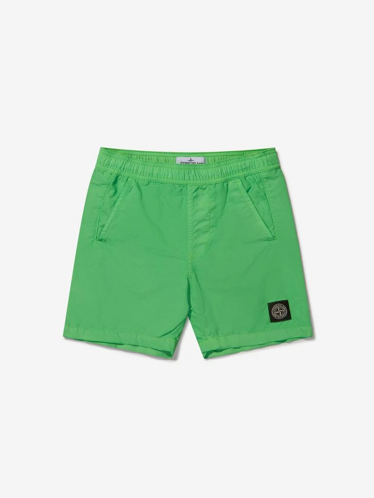 商品Stone Island|Stone Island Yellow, Navy, Green Boys Logo Swim Shorts,价格¥619,第1张图片
