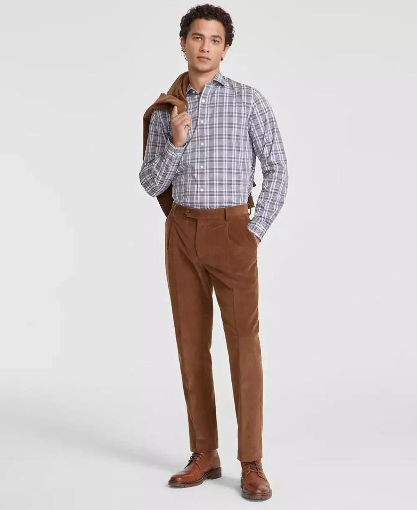 商品Tommy Hilfiger|Men's Relaxed Modern-Fit Pleated Corduroy Suit Separate Pants,价格¥303,第1张图片