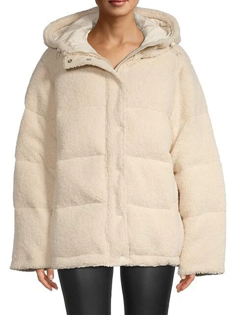 商品Good American|Faux Shearling Cocoon Puffer Jacket,价格¥544,第3张图片详细描述