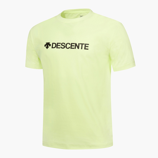 商品DESCENTE|【享贝家】DESCENTE 迪桑特 字母圆领运动短袖T恤  黄色 SN323TTS75（现采购商品，下单后12天内发货）,价格¥470,第1张图片