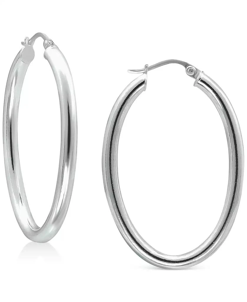 商品Giani Bernini|Polished Oval Medium Hoop Earrings, 25mm, Created for Macy's,价格¥158,第1张图片