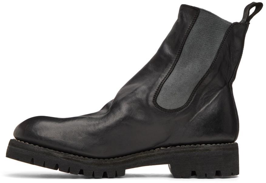 商品guidi|Black Leather Chelsea Boots,价格¥10089,第5张图片详细描述