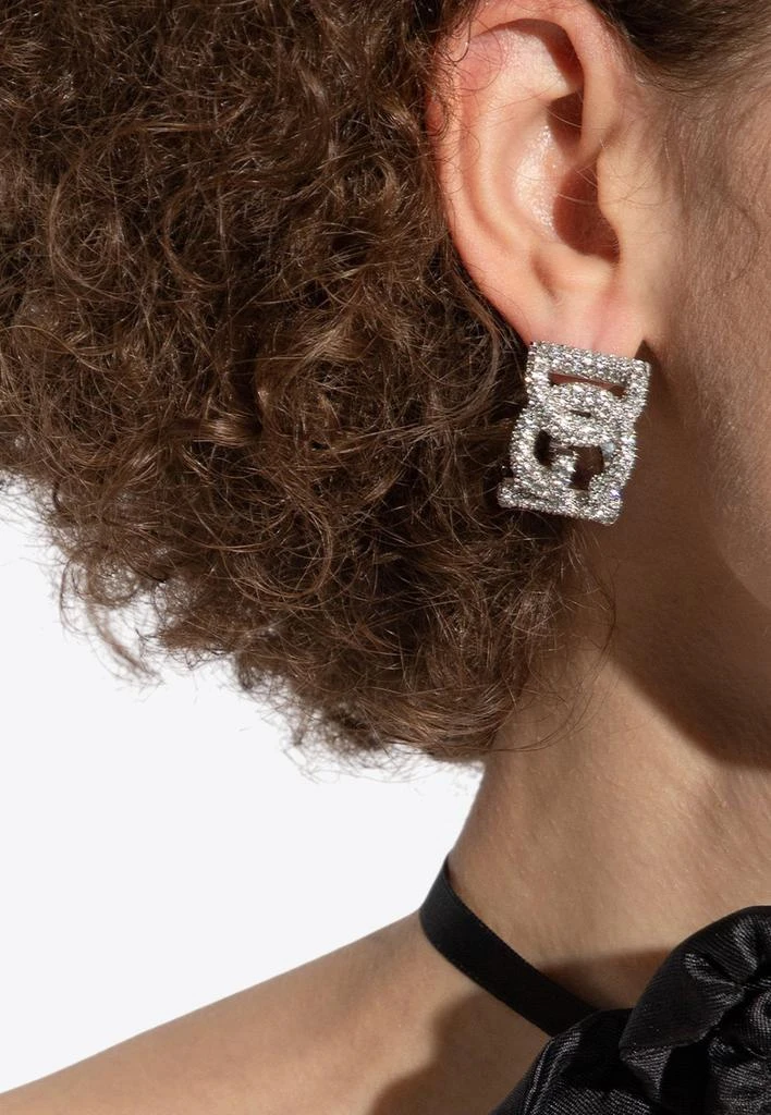 商品Dolce & Gabbana|DG Logo Crystal Embellished Earrings,价格¥9977,第2张图片详细描述