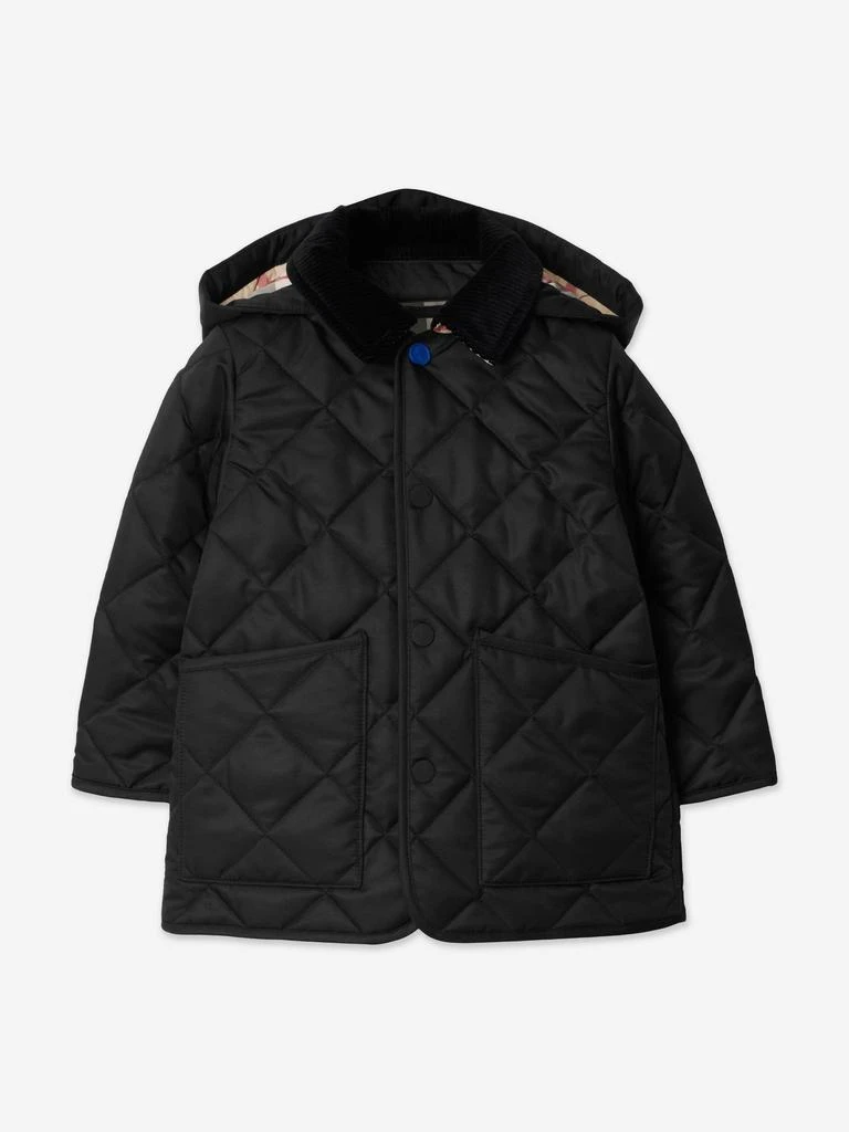 商品Burberry|Burberry Baby Boys Mini Rowan Quilted Jacket in Black,价格¥4567,第1张图片