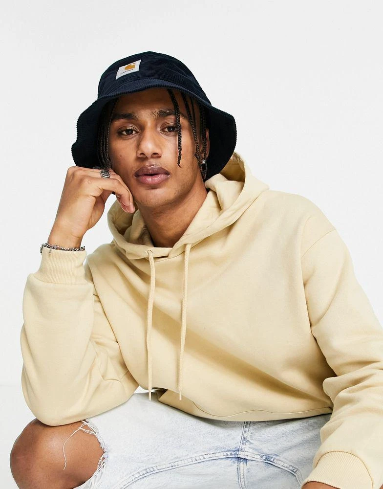 商品Carhartt|Carhartt WIP corduroy bucket hat in navy,价格¥423,第3张图片详细描述