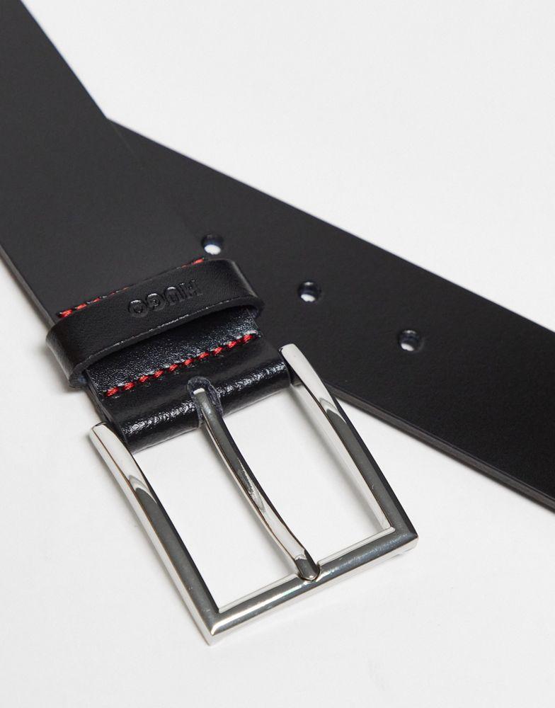 HUGO Giaspo leather belt in black商品第3张图片规格展示