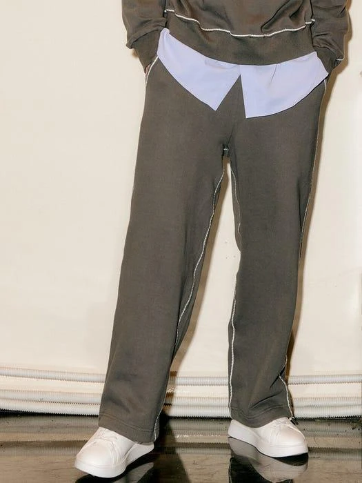 商品GENERAL IDEA STANDARD|Out Stitch Sweatpants / Grey,价格¥476,第2张图片详细描述