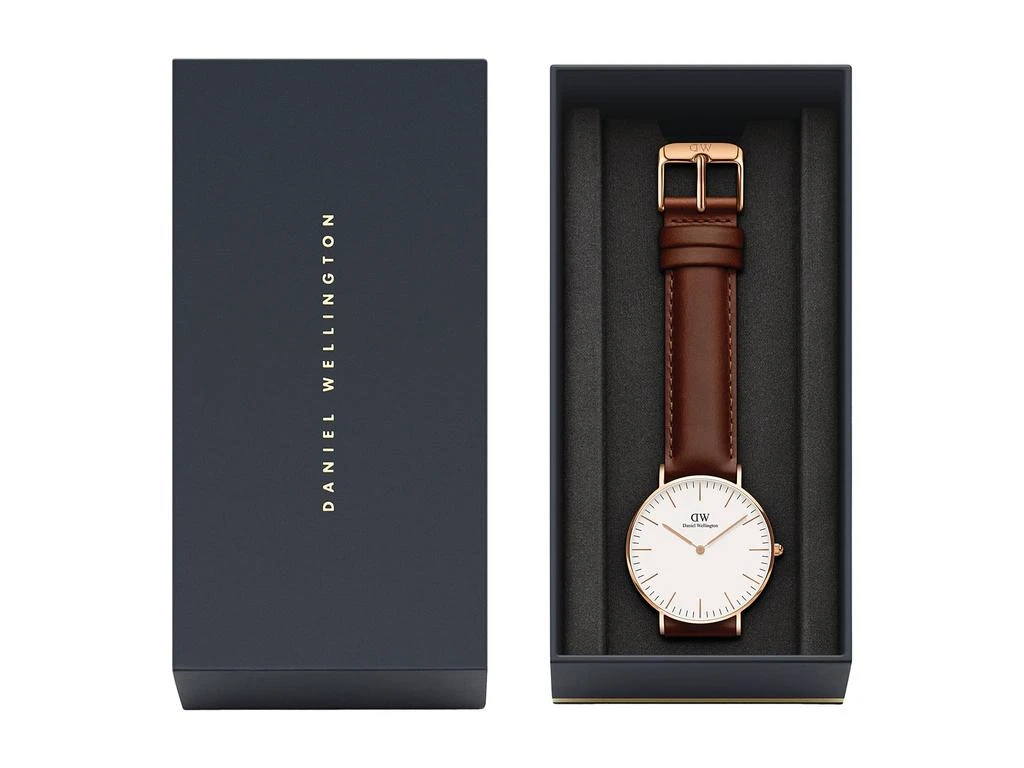 商品Daniel Wellington|36 mm Classic St Mawes Leather Watch,价格¥710,第4张图片详细描述