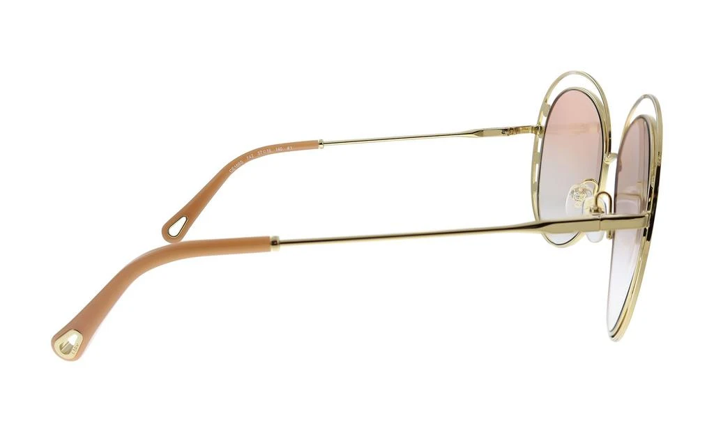 商品Chloé|Chloe CE169S Gold Aviator Sunglasses,价格¥554,第3张图片详细描述