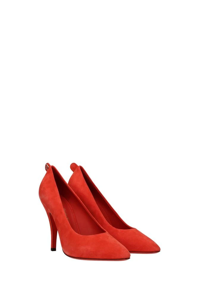 商品Salvatore Ferragamo|Pumps judy Suede Orange,价格¥2226,第2张图片详细描述