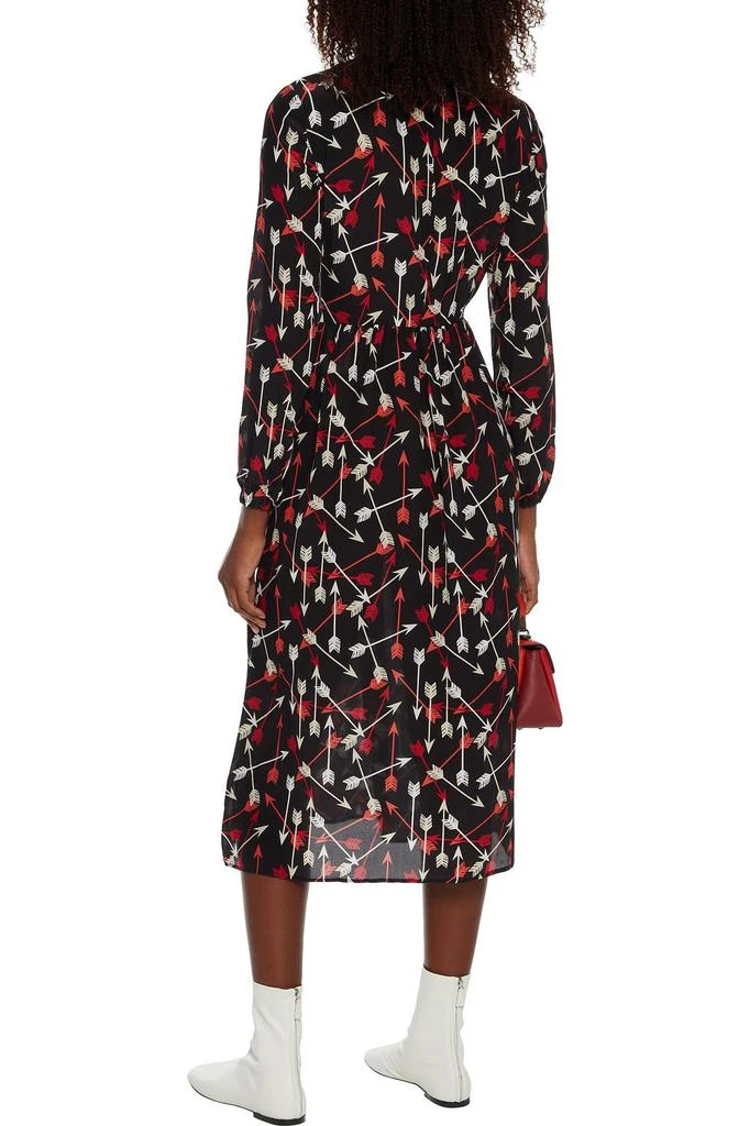 商品RED Valentino|Pussy-bow printed silk crepe de chine midi dress,价格¥2737,第1张图片