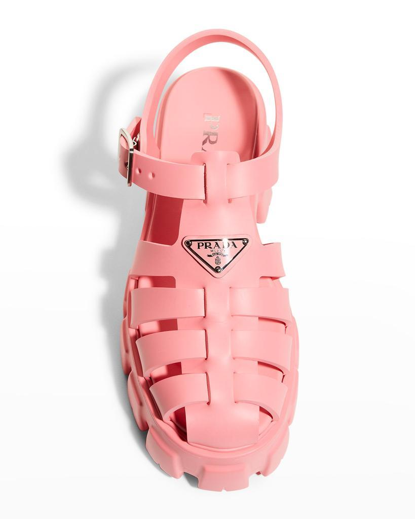 商品Prada|Rubber Logo Chunky-Sole Fisherman Sandals,价格¥6218,第7张图片详细描述