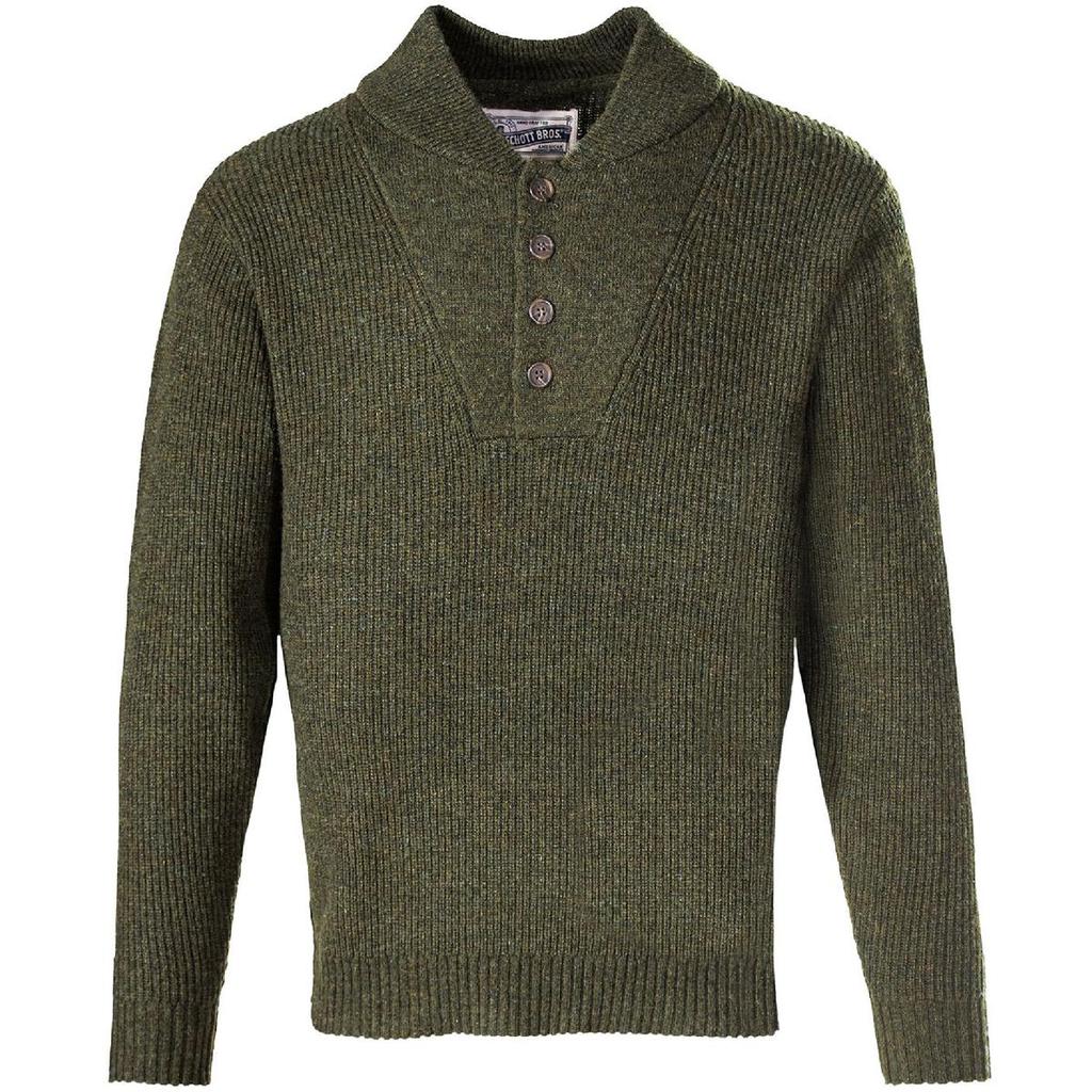 Schott NYC Mens Knit Wool Blend Mock Turtleneck Sweater商品第1张图片规格展示