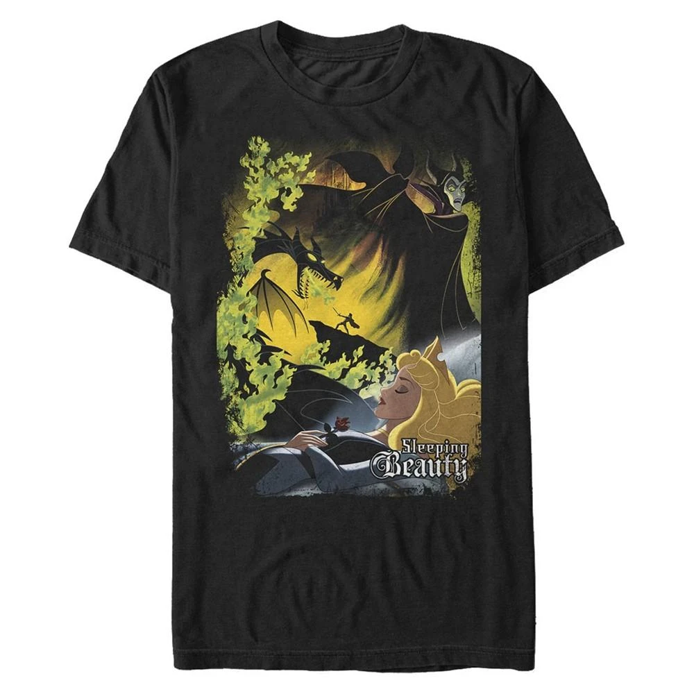 商品Disney|Disney Men's Sleepy Beauty Poster, Short Sleeve T-Shirt,价格¥185,第1张图片