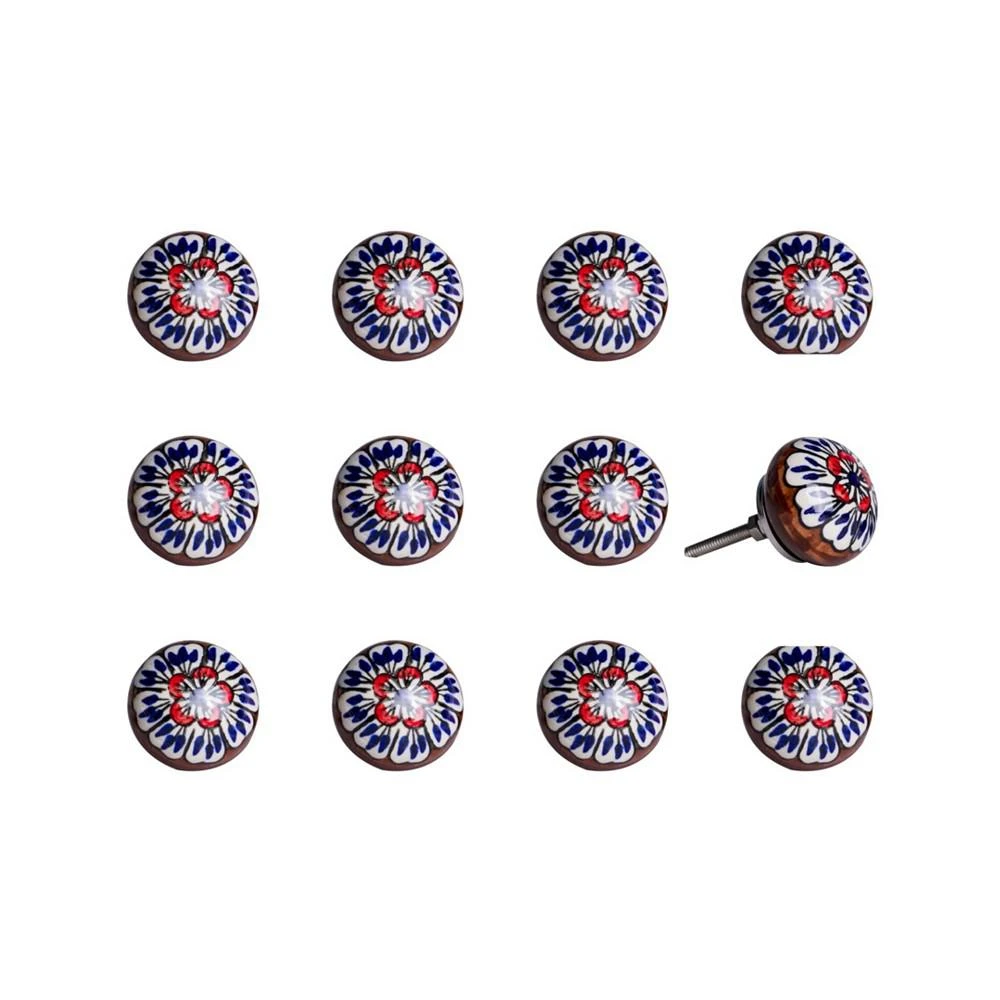 商品KNOB-IT|Handpainted Ceramic Knob Set of 12,价格¥471,第1张图片